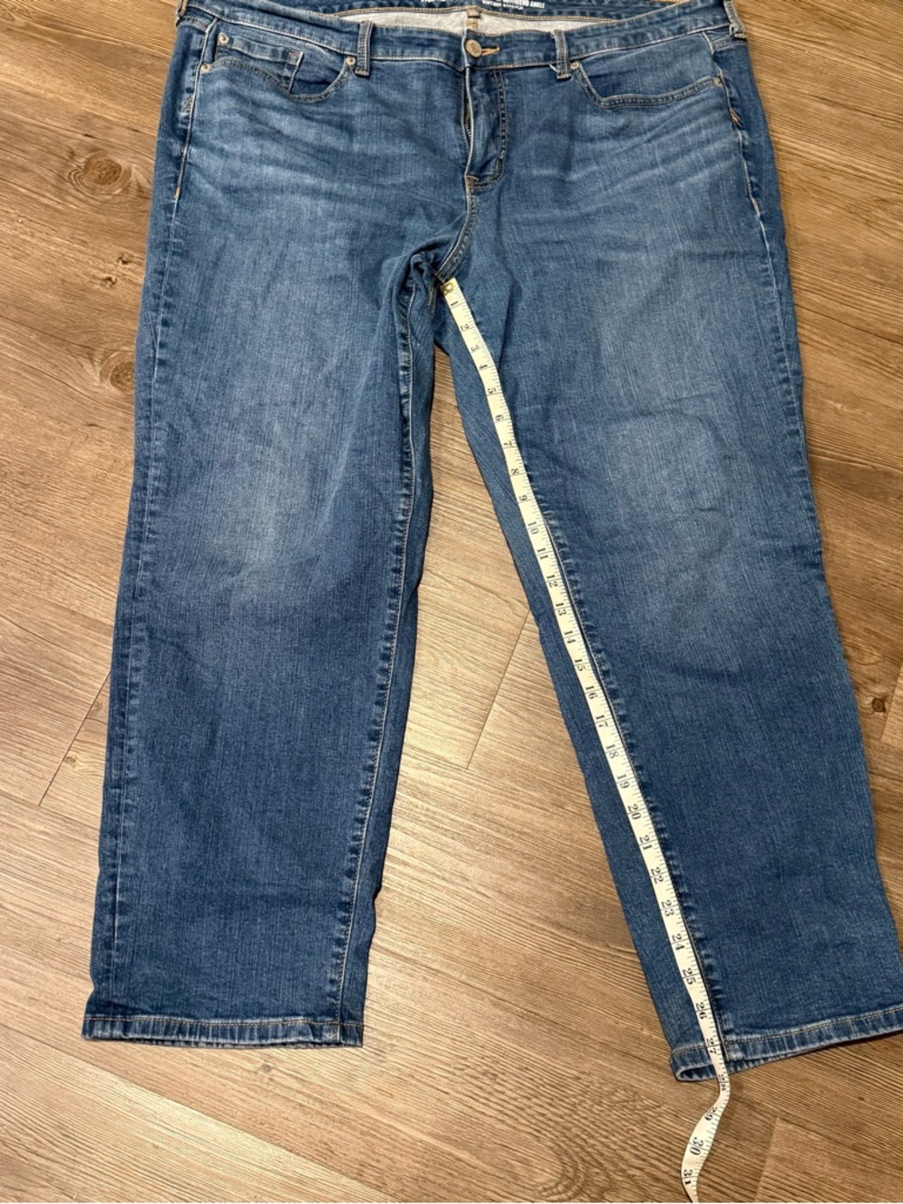 torrid Blue Mid-Wash Straight Leg Jeans - Picture 4 of 6